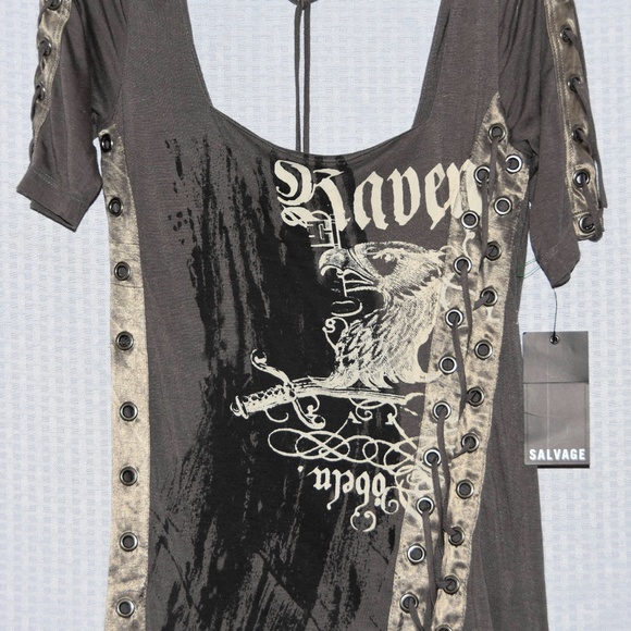 Salvage Small Mixed Media Jersey Summer Dress S NE - Picture 3 of 9